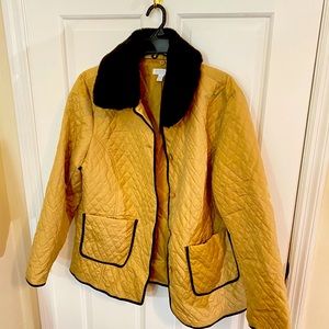 Charter Club Beige Coat with Faux Collar